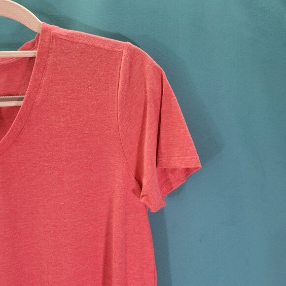 Freedom Trail Kyodan Womens V-Neck T-Shirt Rose Pink Short Sleeve Casual Top Siz - Picture 5 of 10